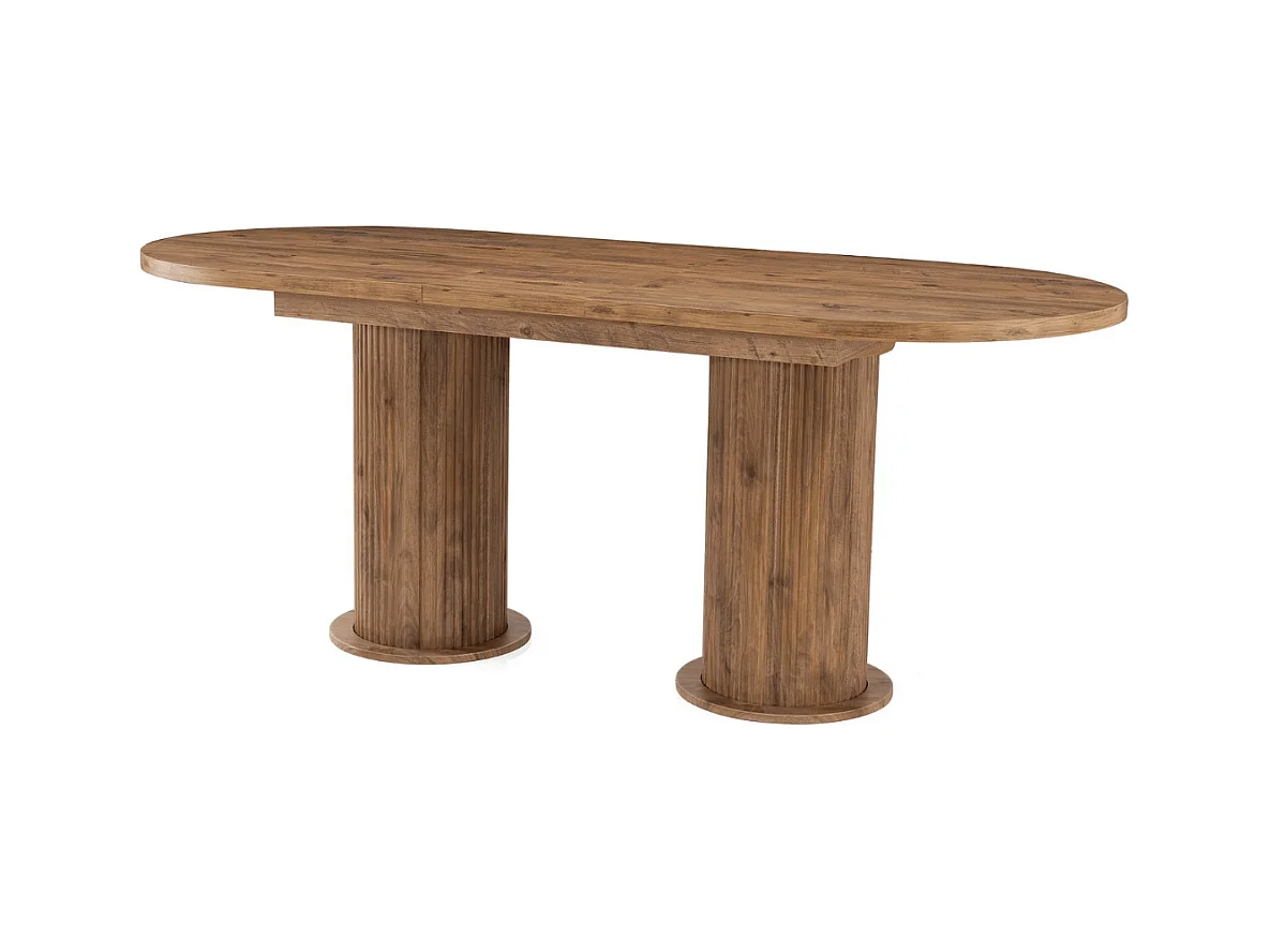 Table à manger extensible de 180 à 216 cm décor noyer - GUSTO