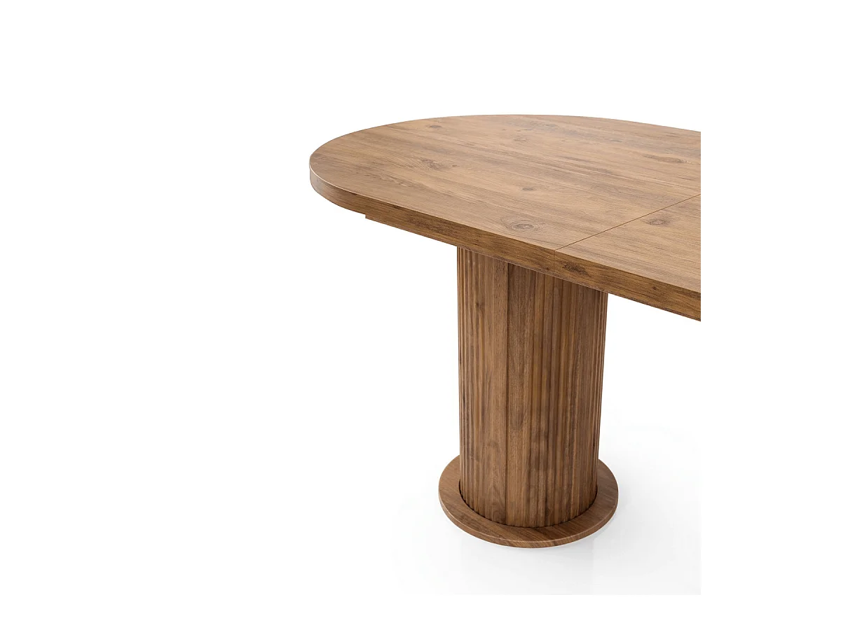 Table à manger extensible de 180 à 216 cm décor noyer - GUSTO