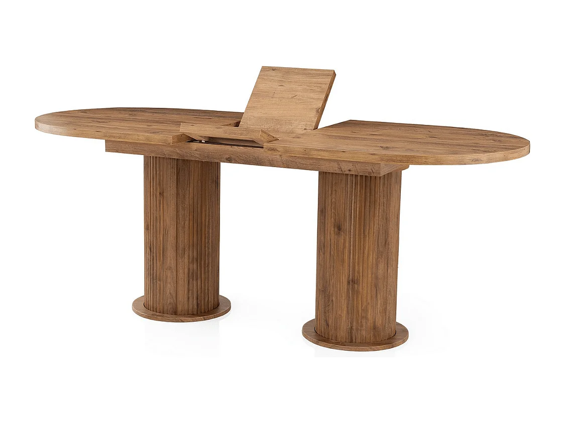 Esstisch ausziehbar von 180 bis 216 cm in Nussbaum-Dekor - GUSTO