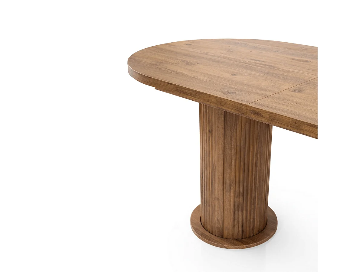 Esstisch ausziehbar von 180 bis 216 cm in Nussbaum-Dekor - GUSTO