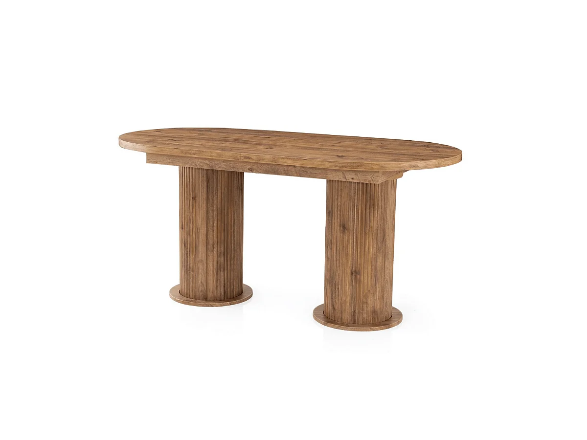 Table à manger extensible de 180 à 216 cm décor noyer - GUSTO