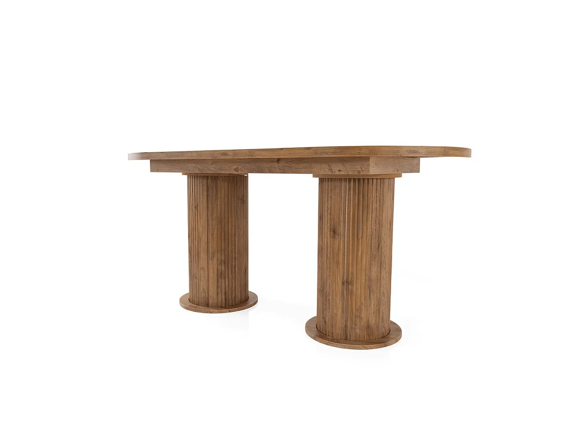 Table à manger extensible de 180 à 216 cm décor noyer - GUSTO