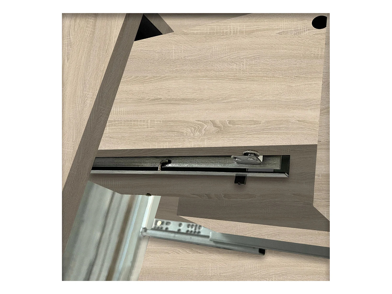 Mueble de baño flotante con lavabo, 99 x 44.5 x 52 cm,Color Roble,Con 2 Cajones, Muebles de Alta Calidad, AICA