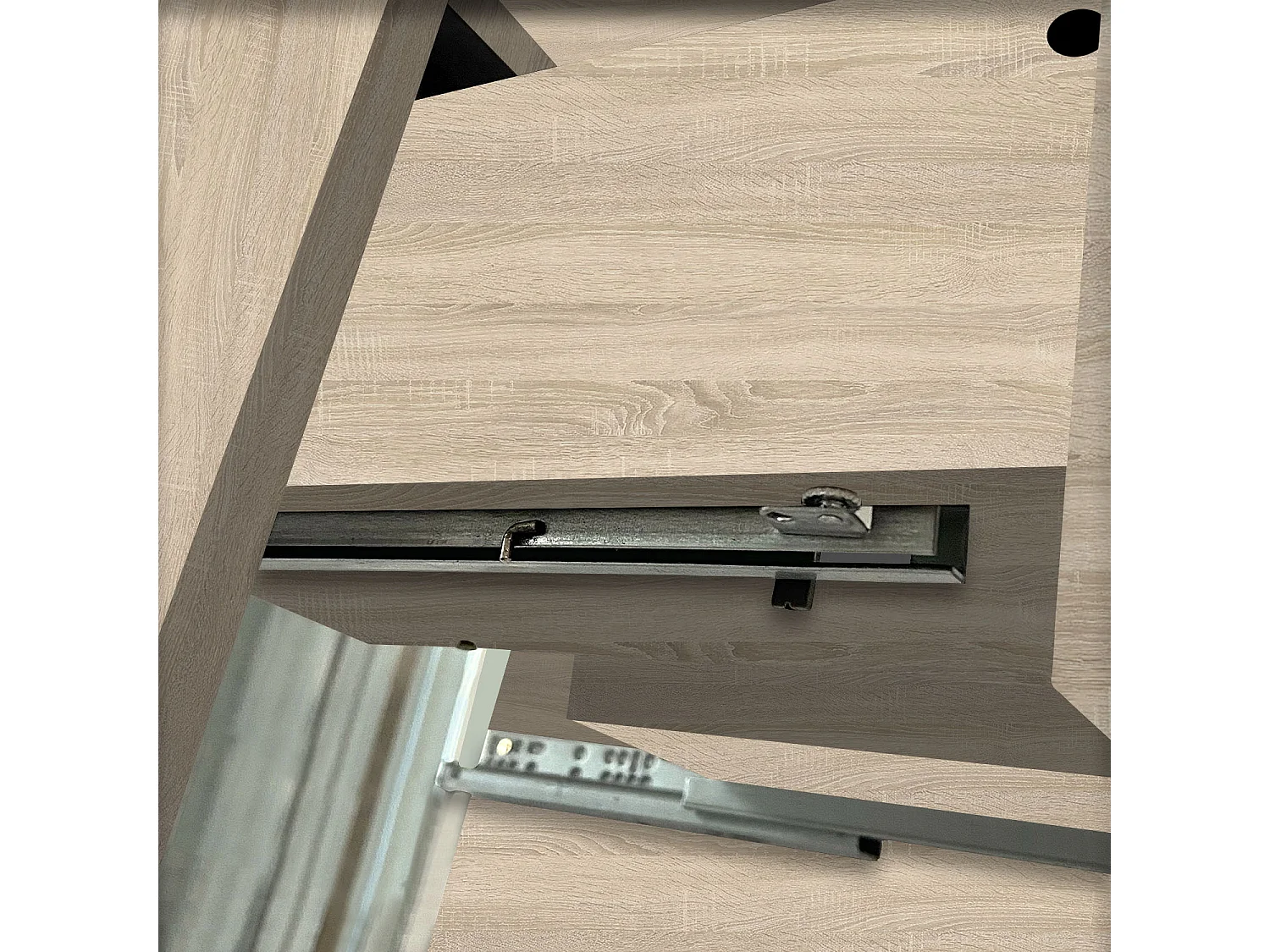 Mueble de baño flotante con lavabo, 99 x 44.5 x 52 cm,Color Roble,Con 2 Cajones, Muebles de Alta Calidad, AICA