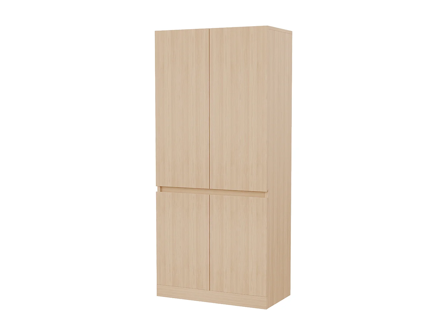Armoire à 2 portes avec compartiment de rangement - 70 x 40 x 170 cm - bois - naturel