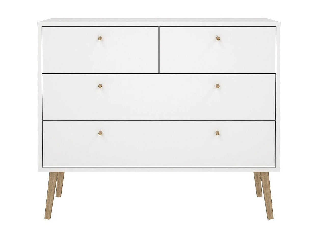 Commode 4 tiroirs avec pieds en bois L98,7 cm - TARP