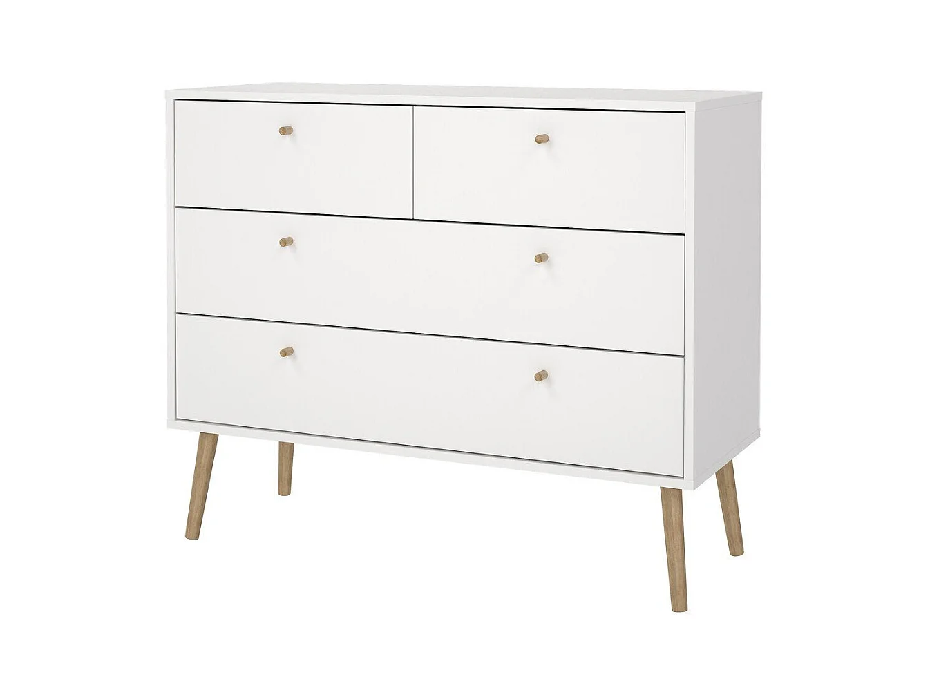 Commode 4 tiroirs avec pieds en bois L98,7 cm - TARP