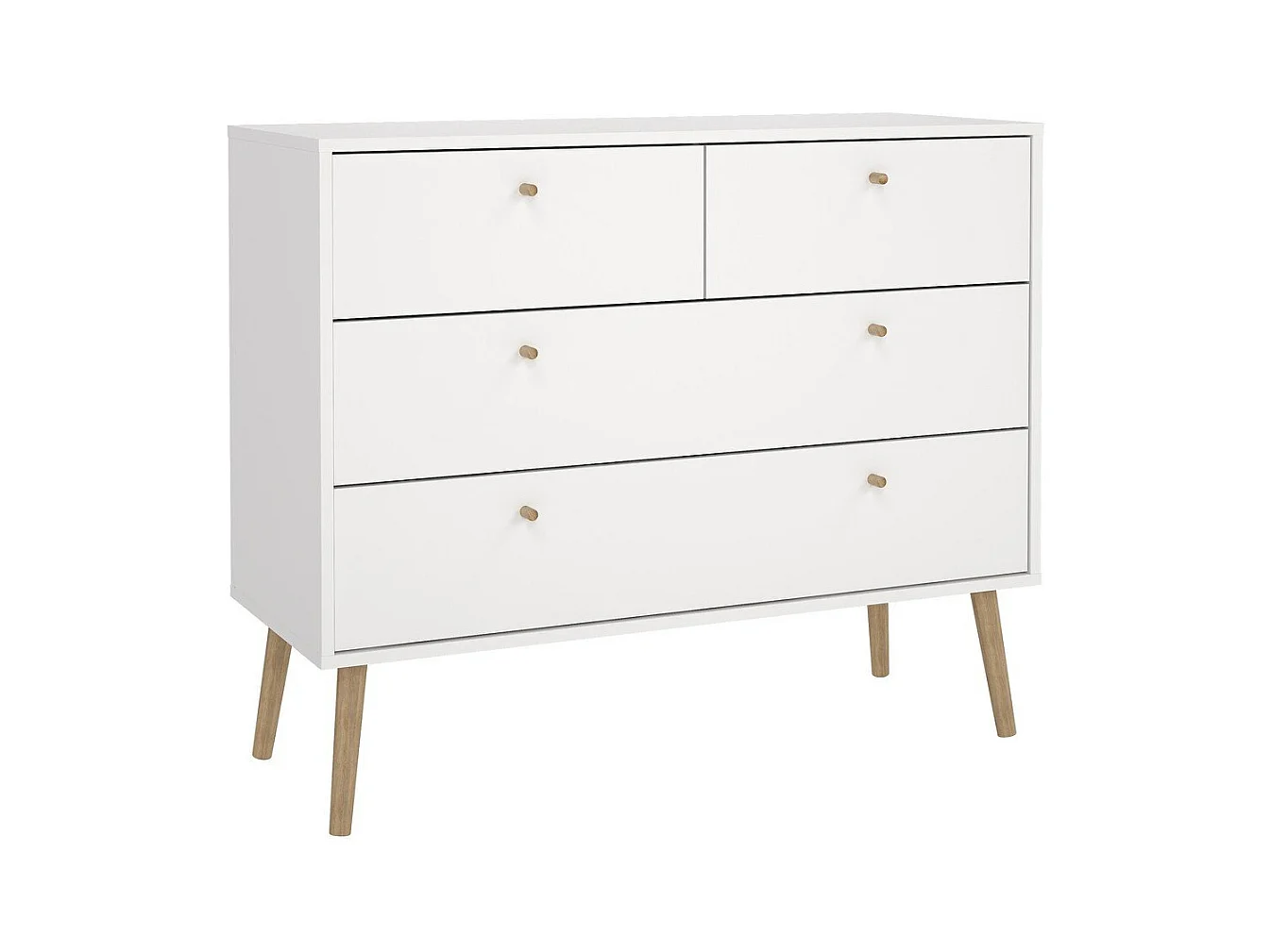 Commode 4 tiroirs avec pieds en bois L98,7 cm - TARP