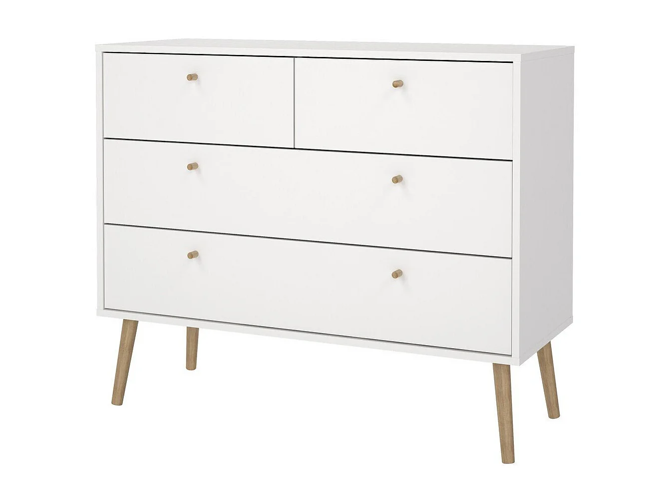 Commode 4 tiroirs avec pieds en bois L98,7 cm - TARP