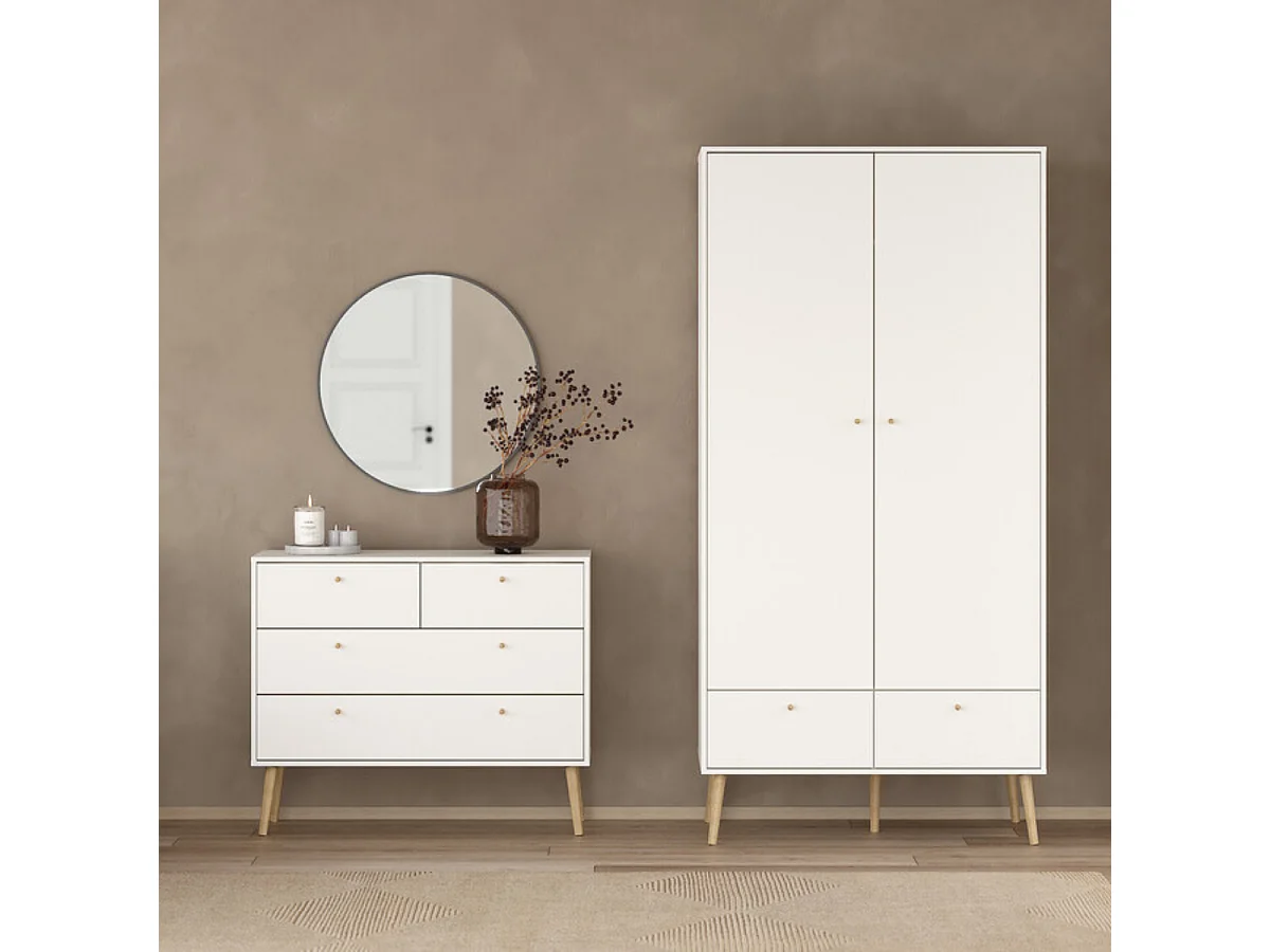 Commode 4 tiroirs avec pieds en bois L98,7 cm - TARP