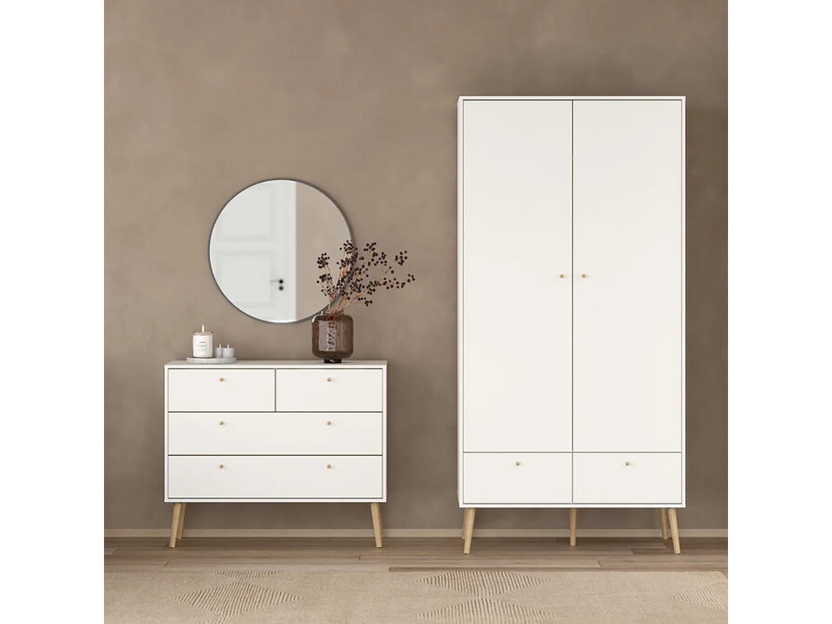 Commode 4 tiroirs avec pieds en bois L98,7 cm - TARP