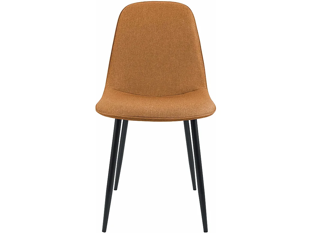 Lot de 4  chaise salle à manger - Tissu - Orange - Maryam