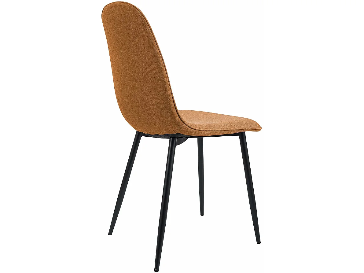 Lot de 4  chaise salle à manger - Tissu - Orange - Maryam