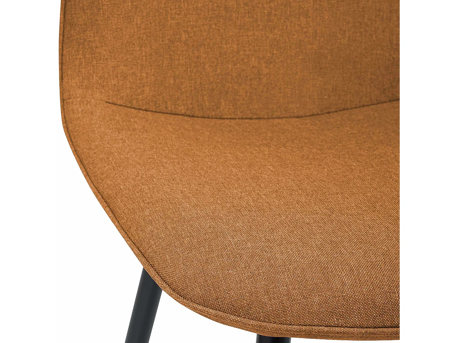 Lot de 4  chaise salle à manger - Tissu - Orange - Maryam