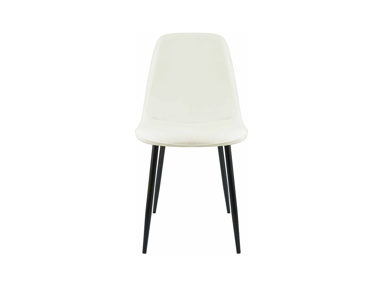 Lot de 4  chaise salle à manger - Tissu - Crème - Maryam