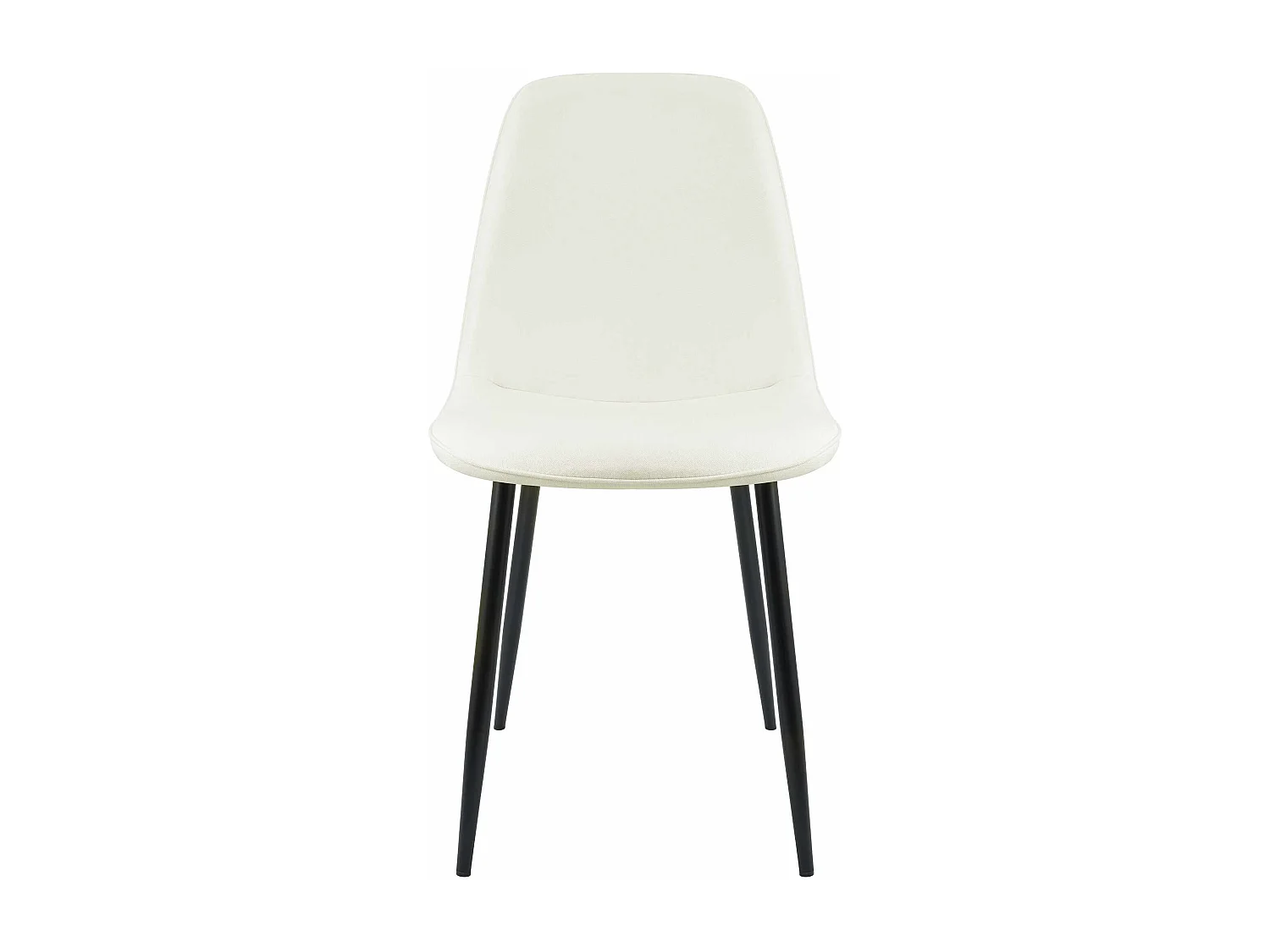 Lot de 4  chaise salle à manger - Tissu - Crème - Maryam
