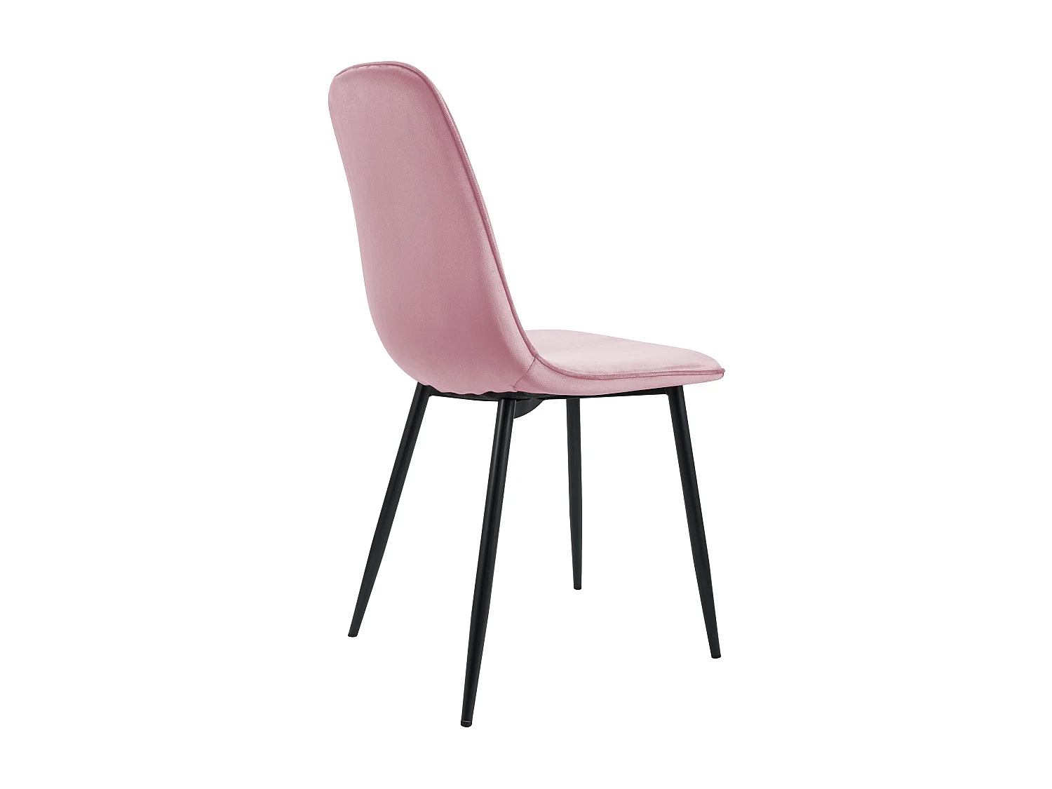 Lot de 4  chaise salle à manger - Velours - Rose - Maryam