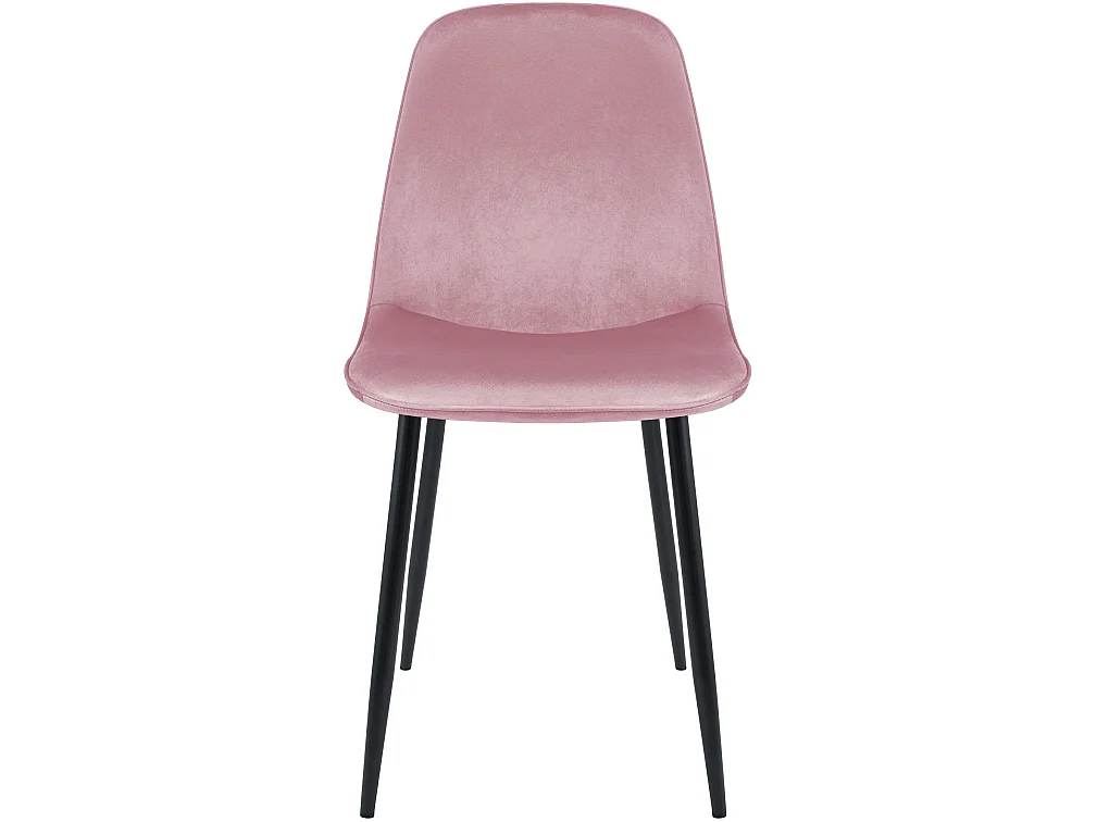 Lot de 4  chaise salle à manger - Velours - Rose - Maryam
