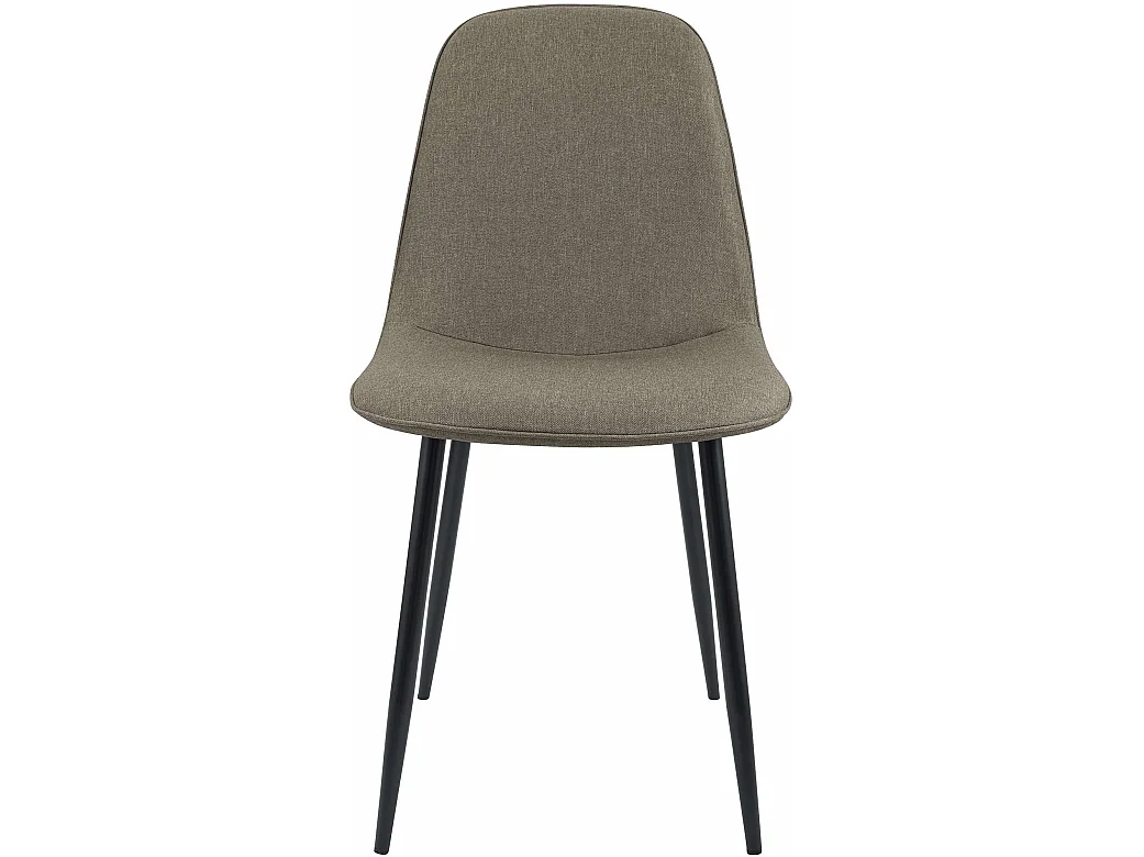 Lot de 4  chaise salle à manger - Tissu - Taupe - Maryam