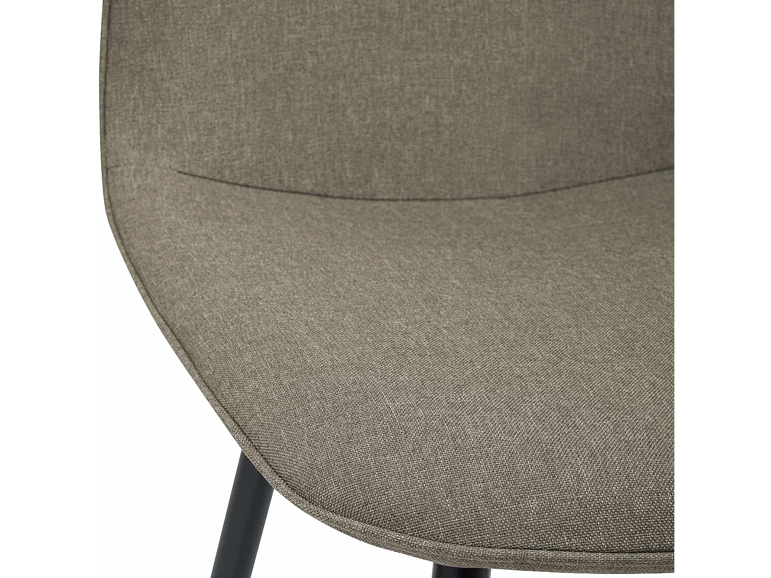 Lot de 4  chaise salle à manger - Tissu - Taupe - Maryam