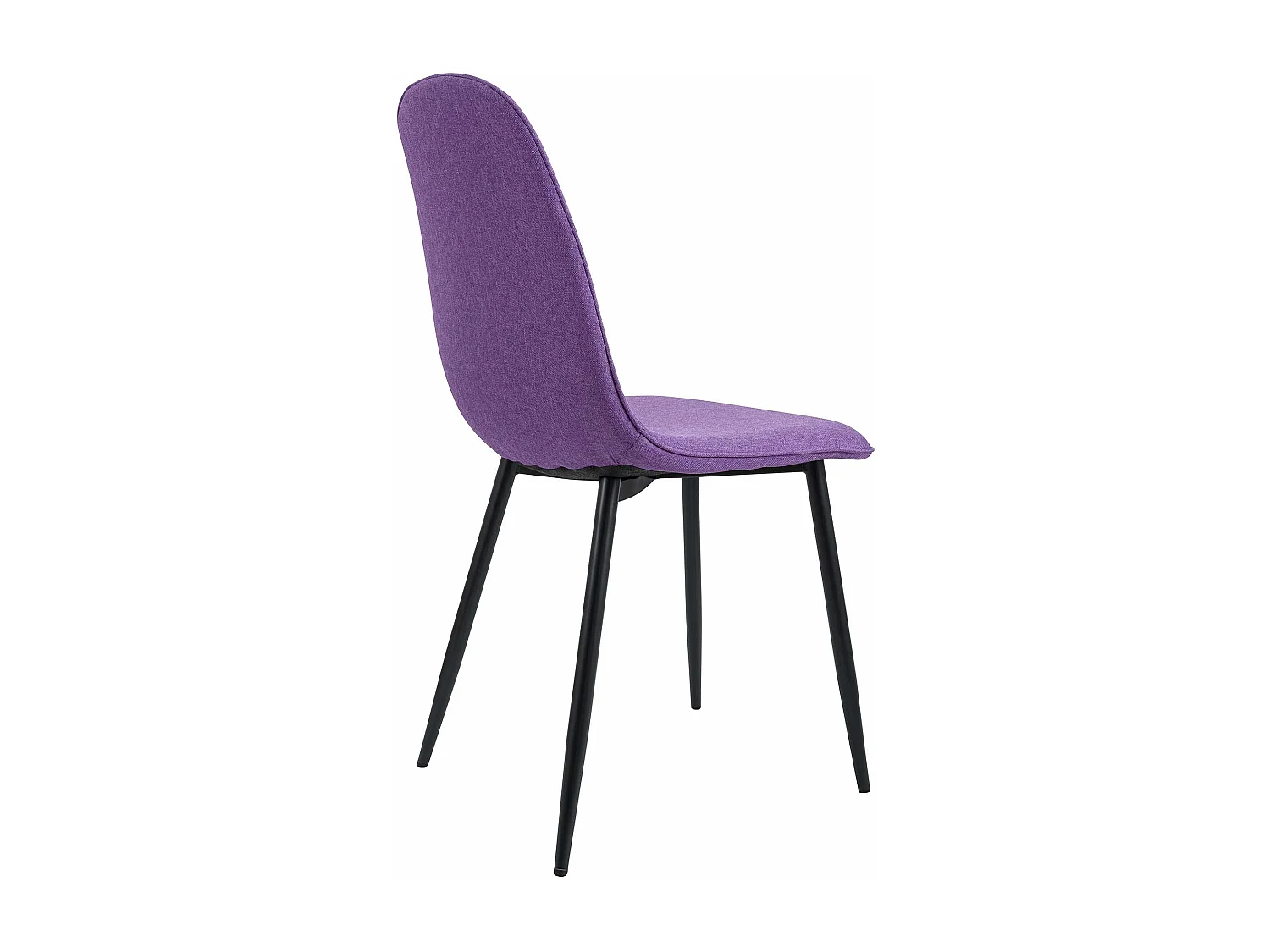 Lot de 4  chaise salle à manger - Tissu - Violet - Maryam