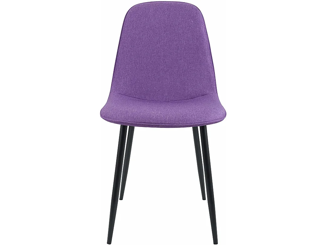 Lot de 4  chaise salle à manger - Tissu - Violet - Maryam