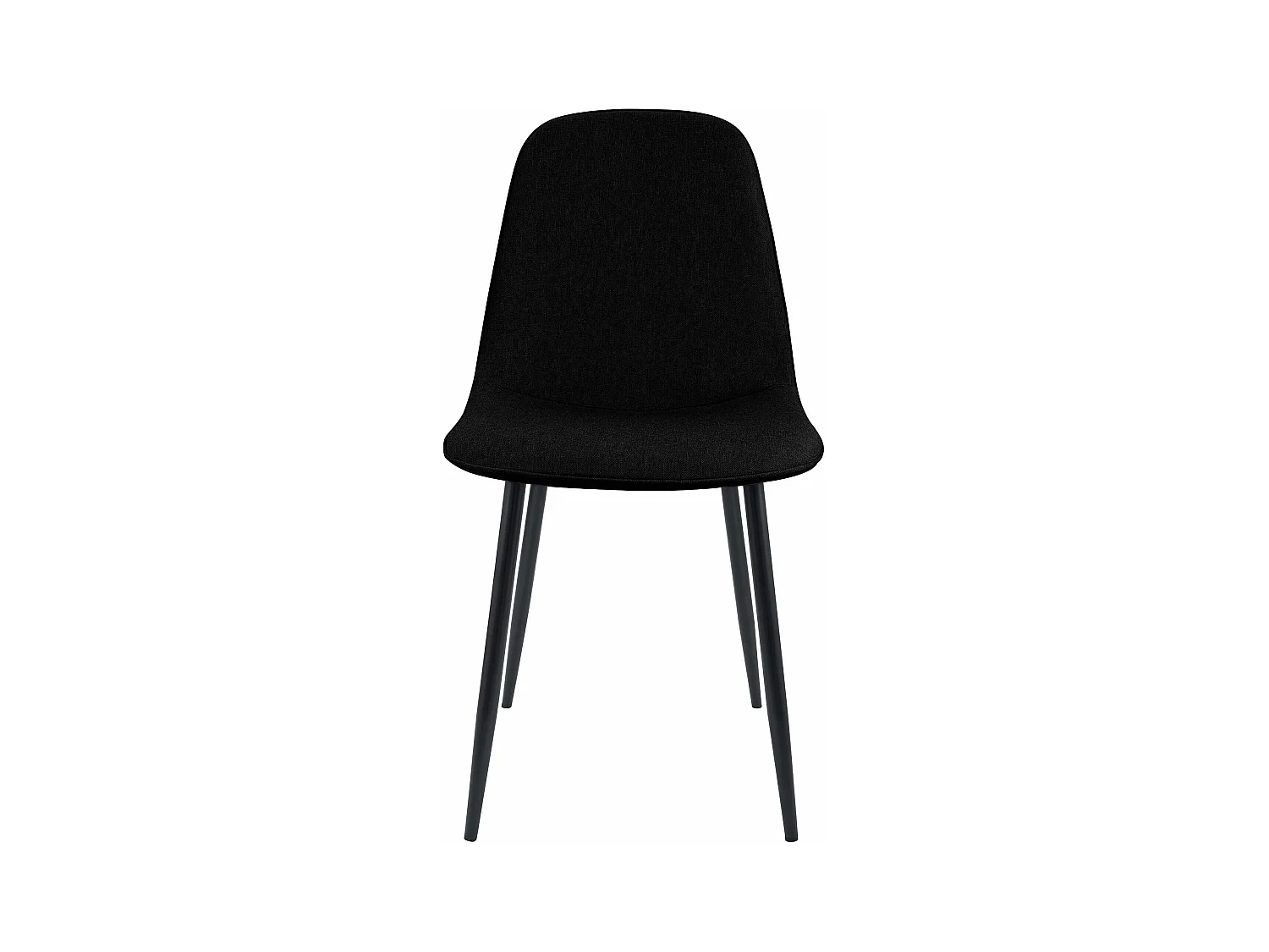 Lot de 4  chaise salle à manger - Tissu - Noir - Maryam