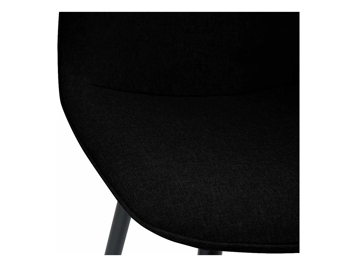 Lot de 4  chaise salle à manger - Tissu - Noir - Maryam