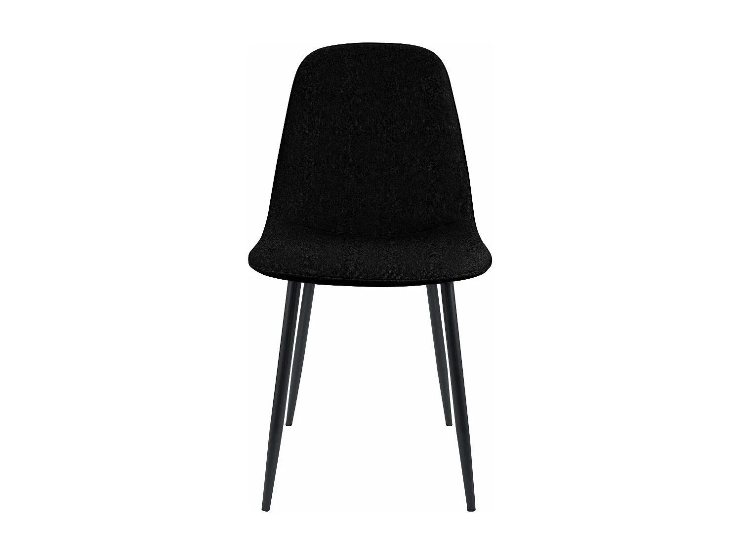 Lot de 4  chaise salle à manger - Tissu - Noir - Maryam