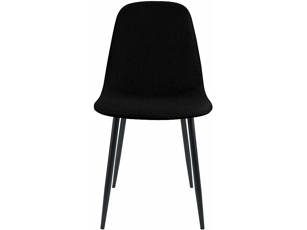 Lot de 4  chaise salle à manger - Tissu - Noir - Maryam