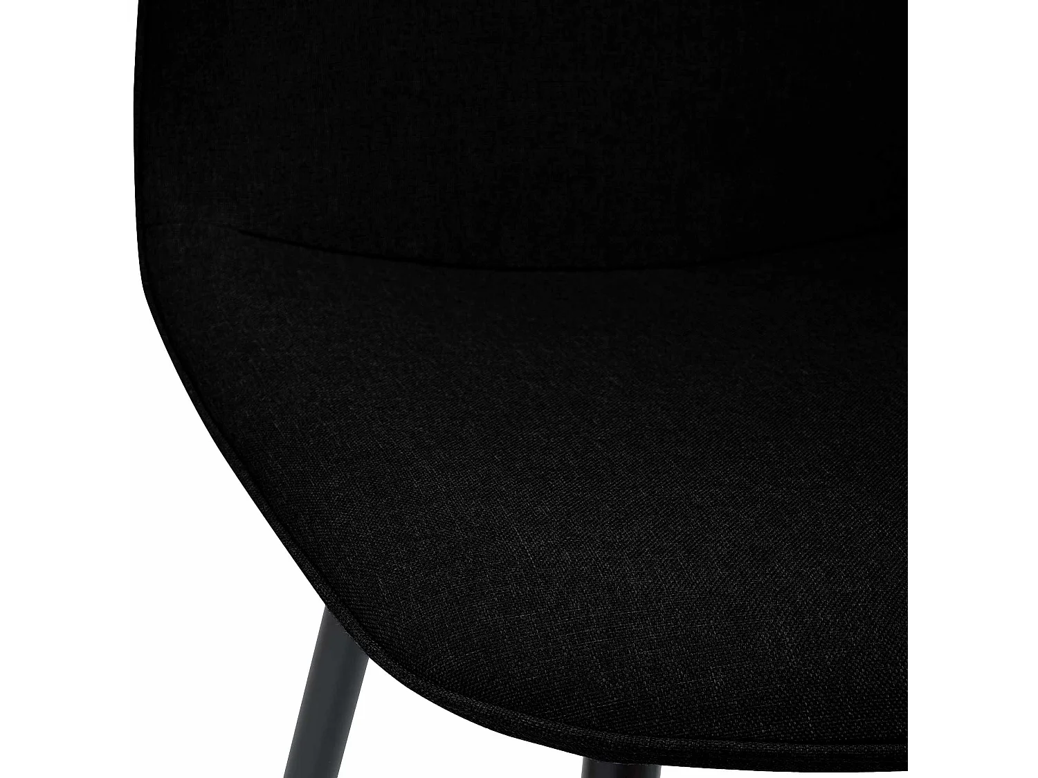 Lot de 4  chaise salle à manger - Tissu - Noir - Maryam