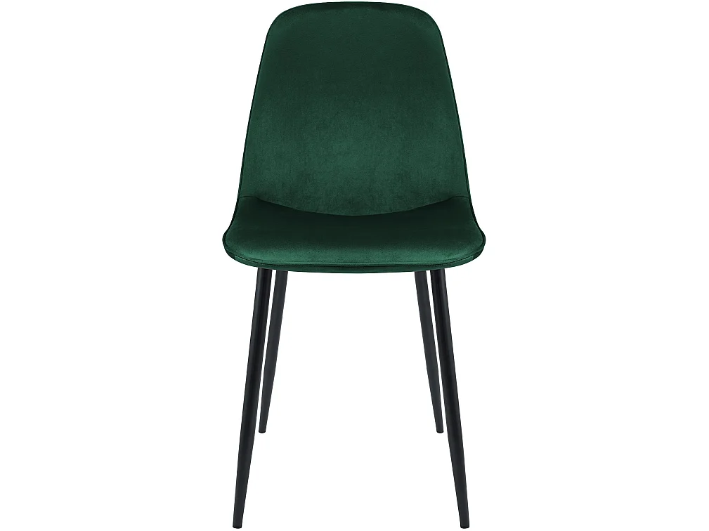 Lot de 4  chaise salle à manger - Velours - Vert - Maryam