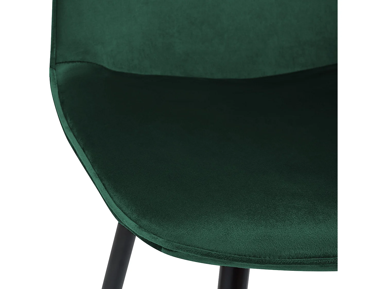 Lot de 4  chaise salle à manger - Velours - Vert - Maryam