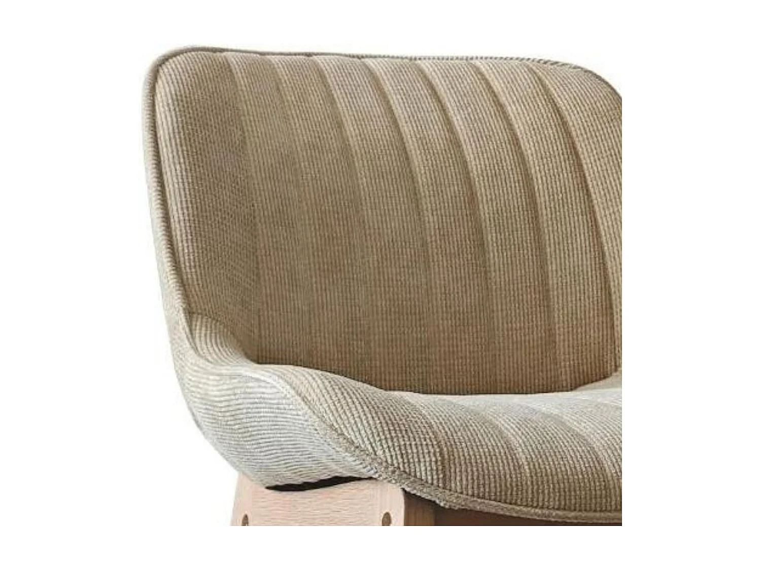 Conjunto de sillas de isla y bar NORDEN de roble de 65 cm con asiento de tela de pana