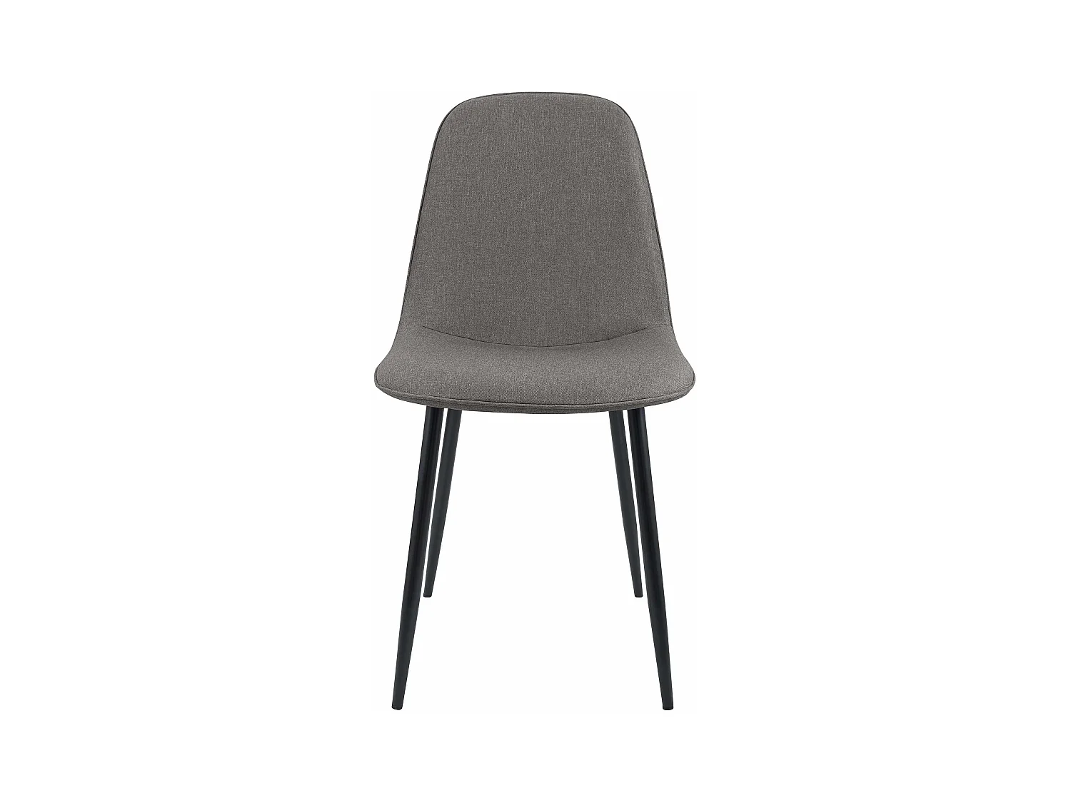 Lot de 4  chaise salle à manger - Tissu - Gris clair - Maryam