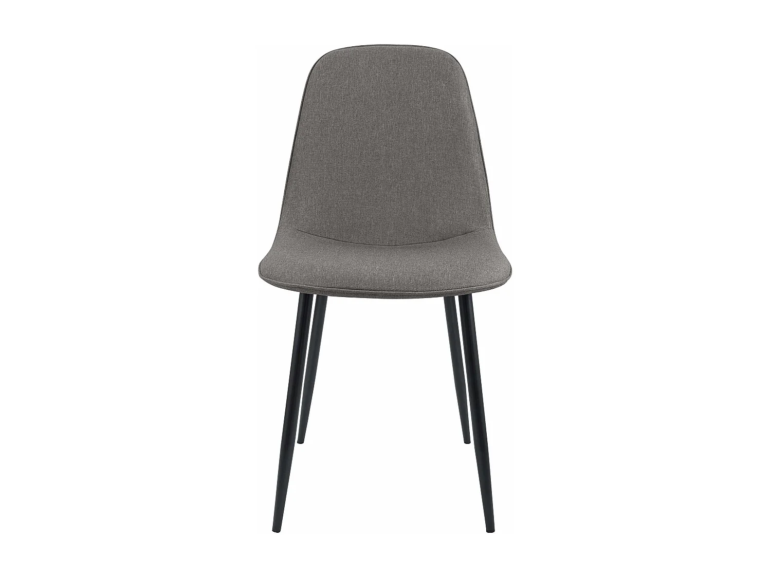 Lot de 4  chaise salle à manger - Tissu - Gris clair - Maryam