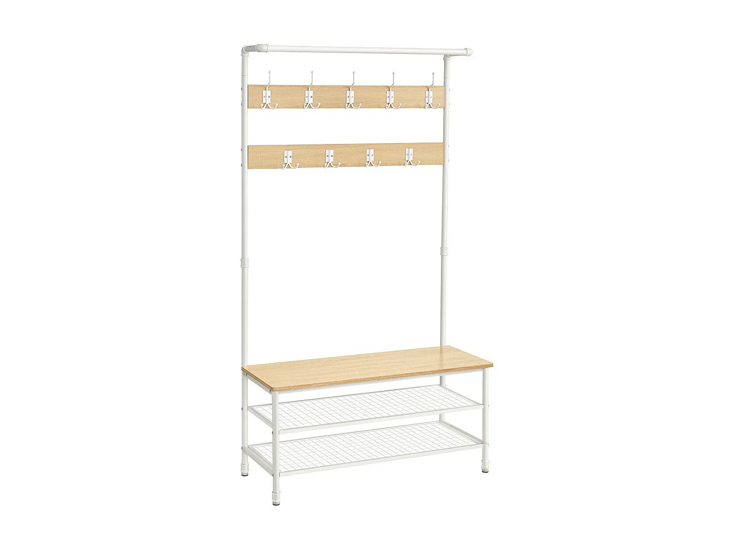 3-tier kitchen shelf with large worktop and steel frame