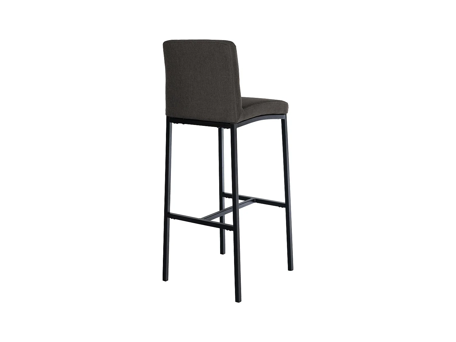 Lot de 2  Tabouret de bar - Tissu - Gris foncé - Freeport