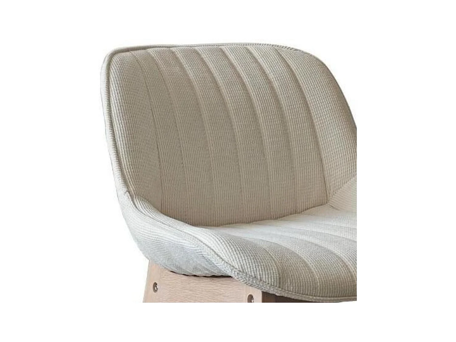 Set mit 65 cm großen NORDEN-Insel- und Barstühlen aus Eiche mit Sitzfläche aus Cordstoff