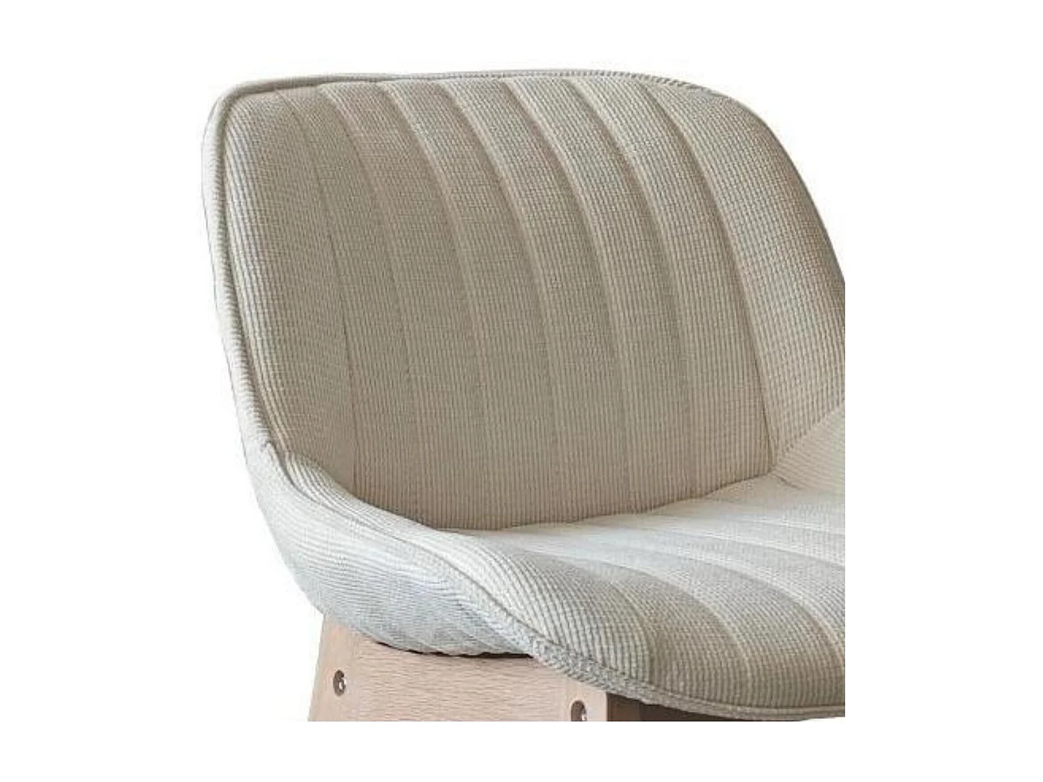 Set van 65 cm NORDEN eikenhouten eiland- en barstoelen met zitting van corduroystof