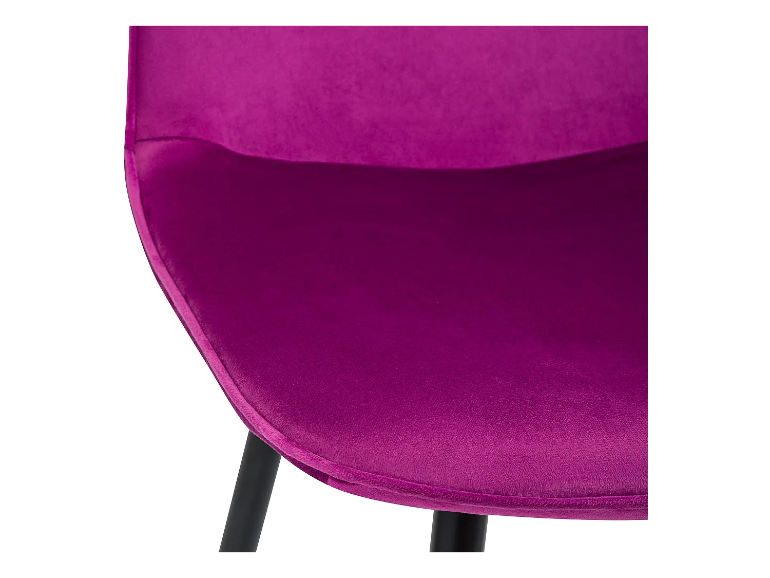 Lot de 4  chaise salle à manger - Velours - Violet - Maryam