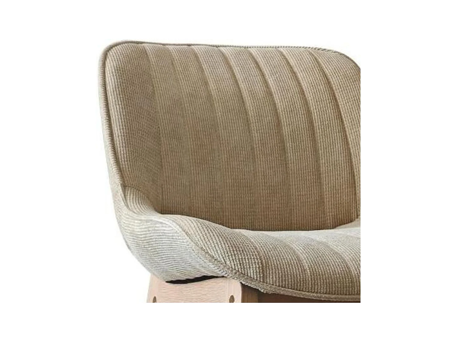 Set mit 65 cm großen NORDEN-Insel- und Barstühlen aus Eiche mit Sitzfläche aus Cordstoff