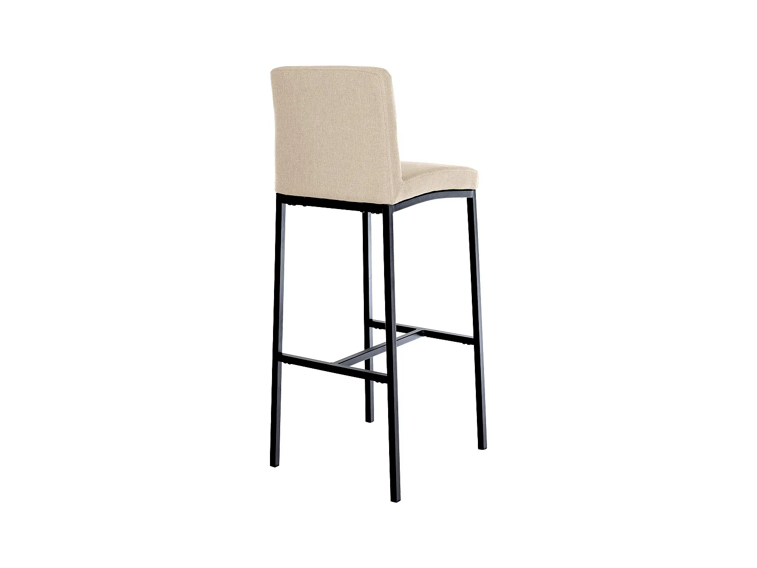 Lot de 2  Tabouret de bar - Tissu - Crème - Freeport
