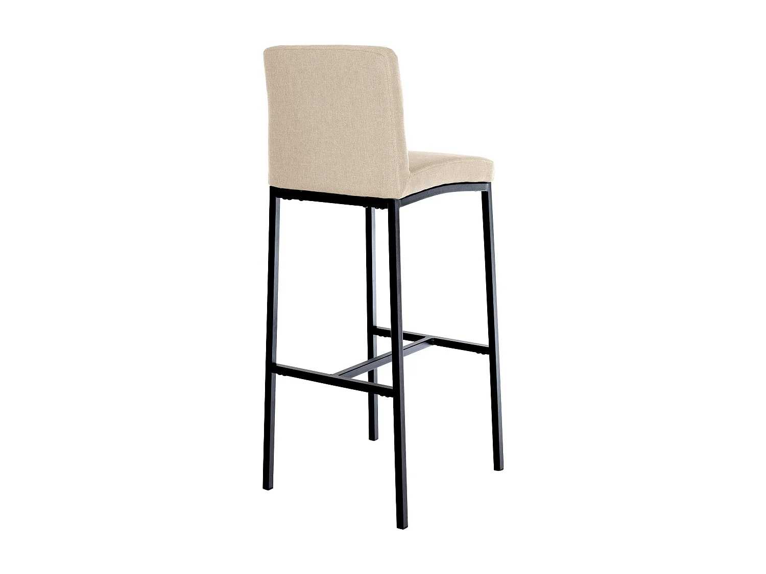Lot de 2  Tabouret de bar - Tissu - Crème - Freeport