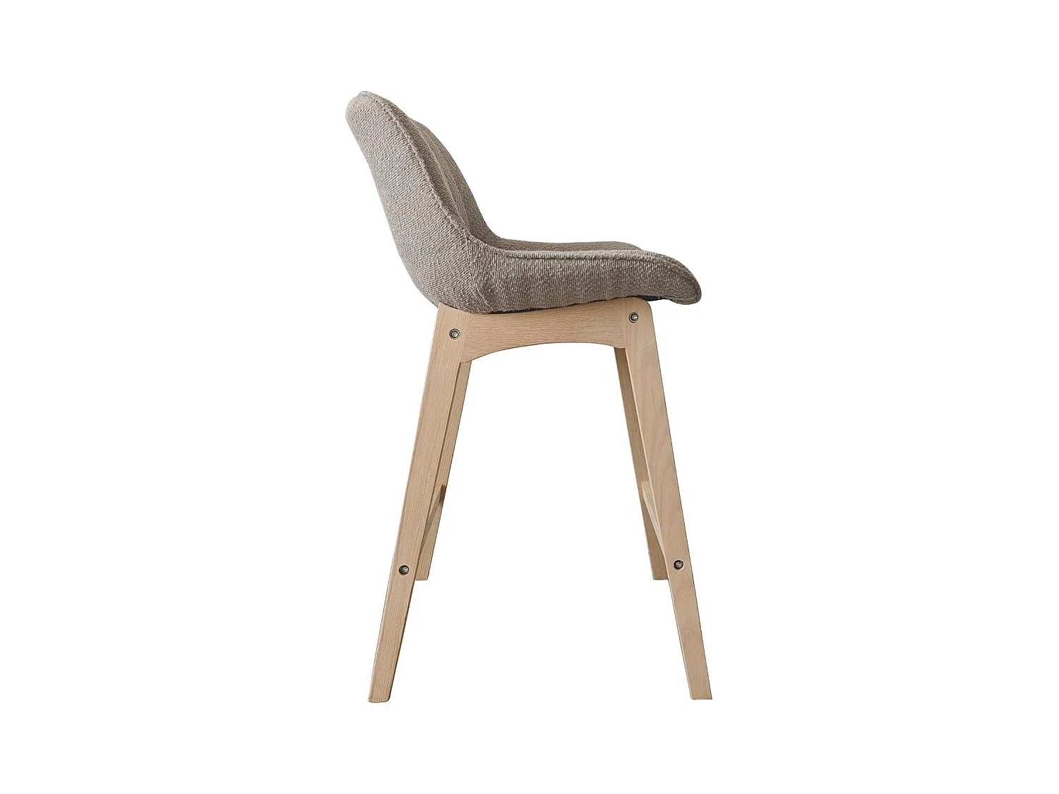 Set aus Insel- und Barstühlen aus Eiche mit 65 cm Sitzfläche aus MILK-Frottee