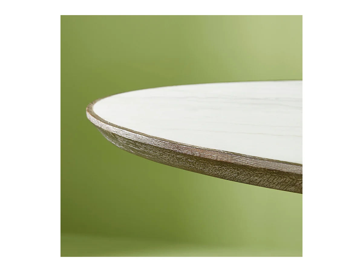 Table de salle à manger ovale en marbre blanc L180 cm - TULIPE