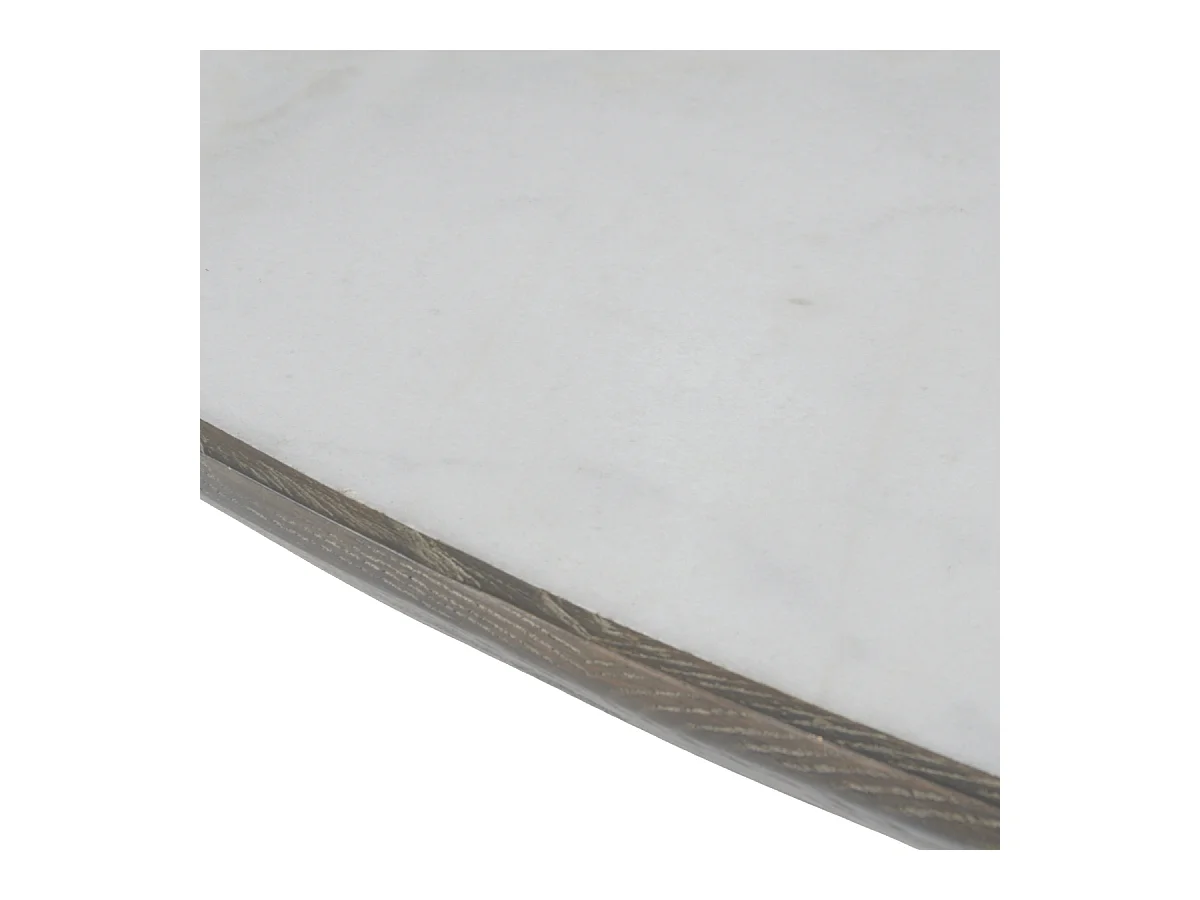 Table de salle à manger ovale en marbre blanc L180 cm - TULIPE