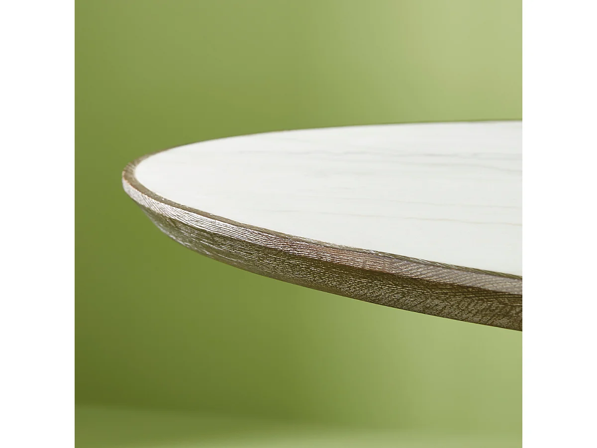 Mesa de jantar oval em mármore branco L180 cm - TULIPE