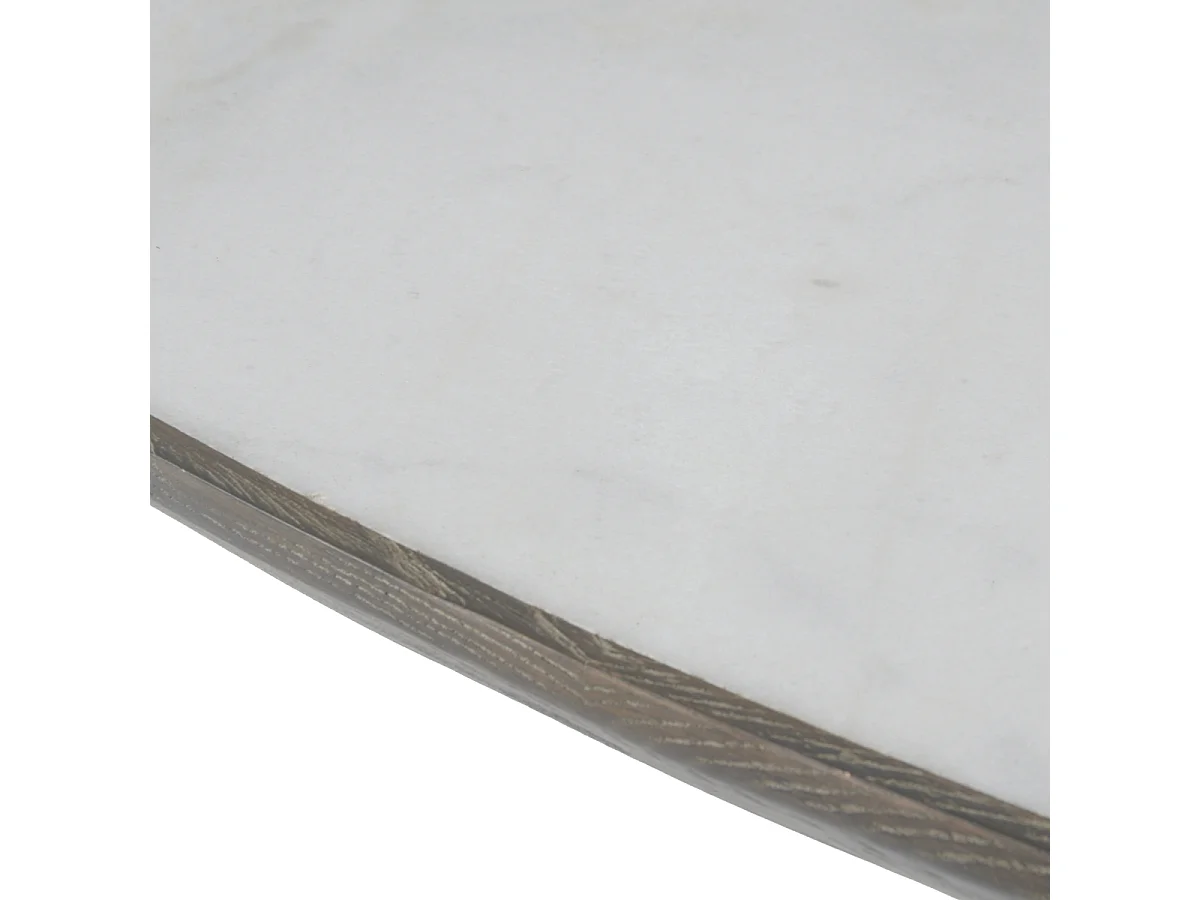 Mesa de jantar oval em mármore branco L180 cm - TULIPE