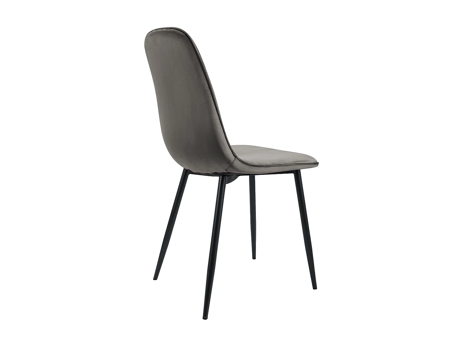 Lot de 4  chaise salle à manger - Velours - Anthracite - Maryam